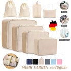 7/8 Stück Kleidertaschen Kofferorganizer Packtaschen Packwürfel Set Urlaub Reise
