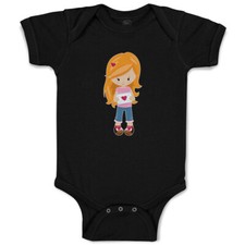 Baby Bodysuit Valentine Girl Letter Blonde Valentins Day Funny Cotton