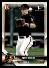2018 Bowman Draft #BD-134 Cadyn Grenier Card Baltimore Orioles