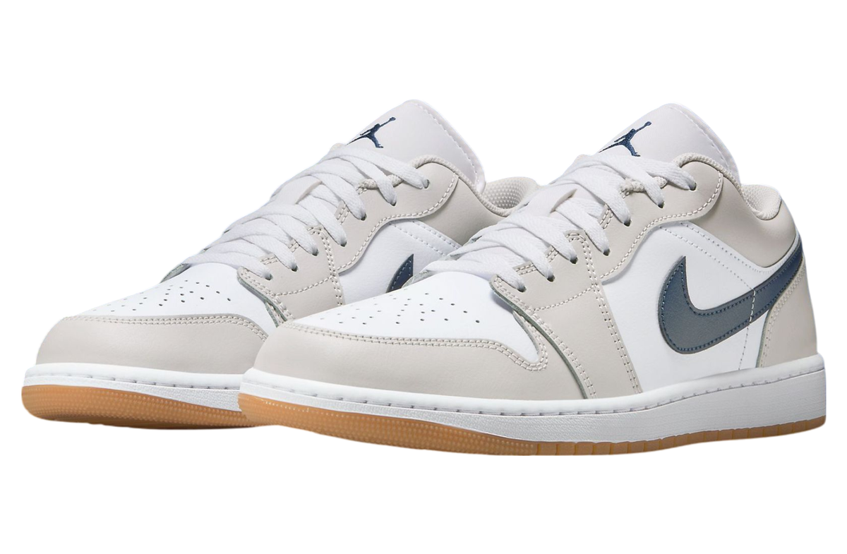 Air Jordan 1 Low Shoes Midnight Navy Neutral Grey Gum Men's