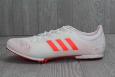 30 New Adidas Adizero MD White Orange Mens Track Field Spikes Size 11 BA9879