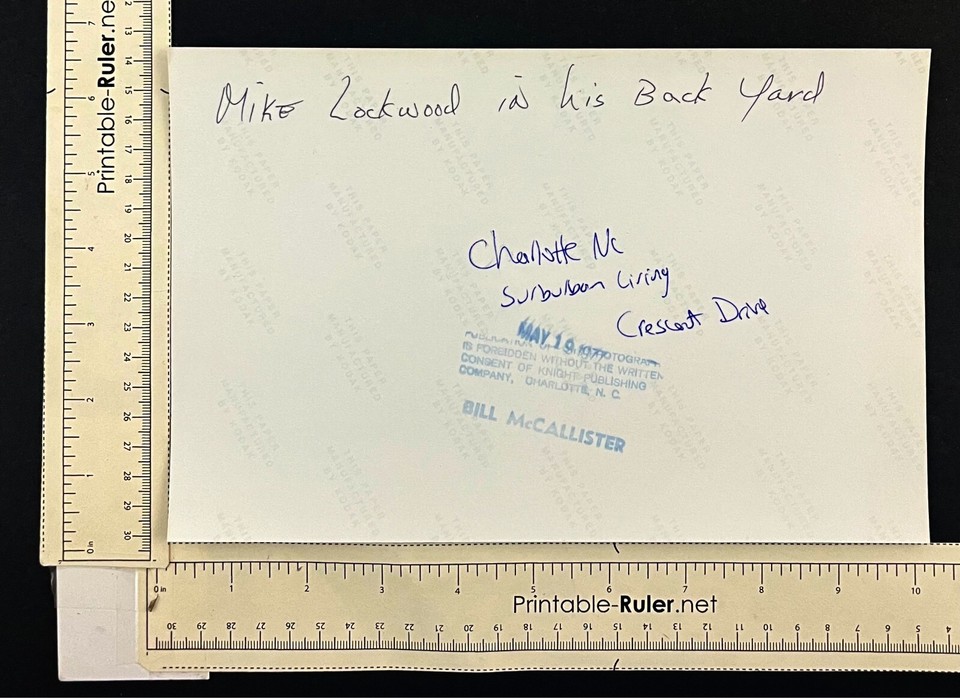 1979 Charlotte North Carolina Crescent Drive Young Man Lawn Chair NC