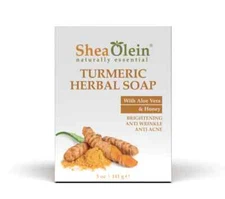 Shea Olein Turmeric Herbal Soap with Aloe Vera & Honey, 6-pack