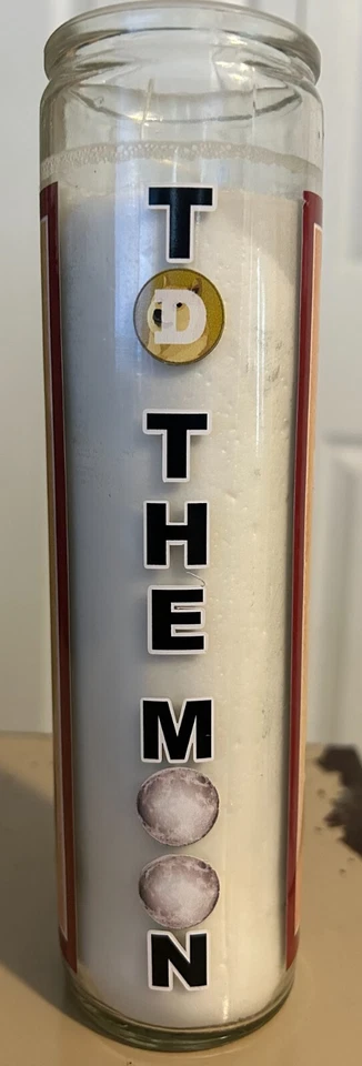 Полноразмерная молитвенная свеча Saint Elon Musk — To The Moon Backside - Изображение 2 из 2