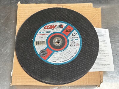 4 new CGW Camel Grinding Wheels 10'' x 1/8'' x 5/8'' A24 Reinforced Cut-Off, METAL
