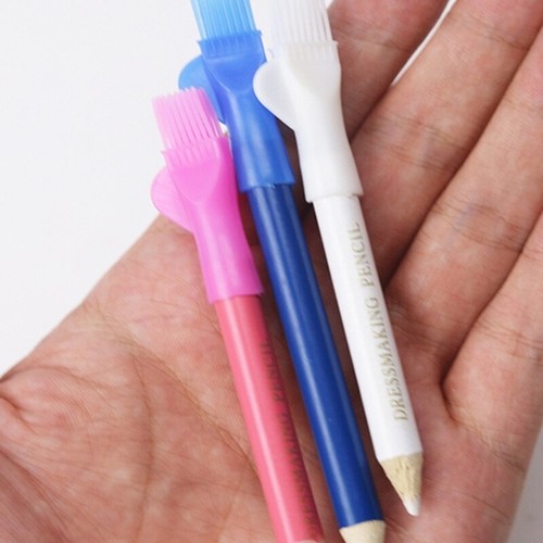 6PCS Tailor Pencils with Brush Top Fabric Marking Pencil Sewing Mark Pencil - Picture 5 of 8