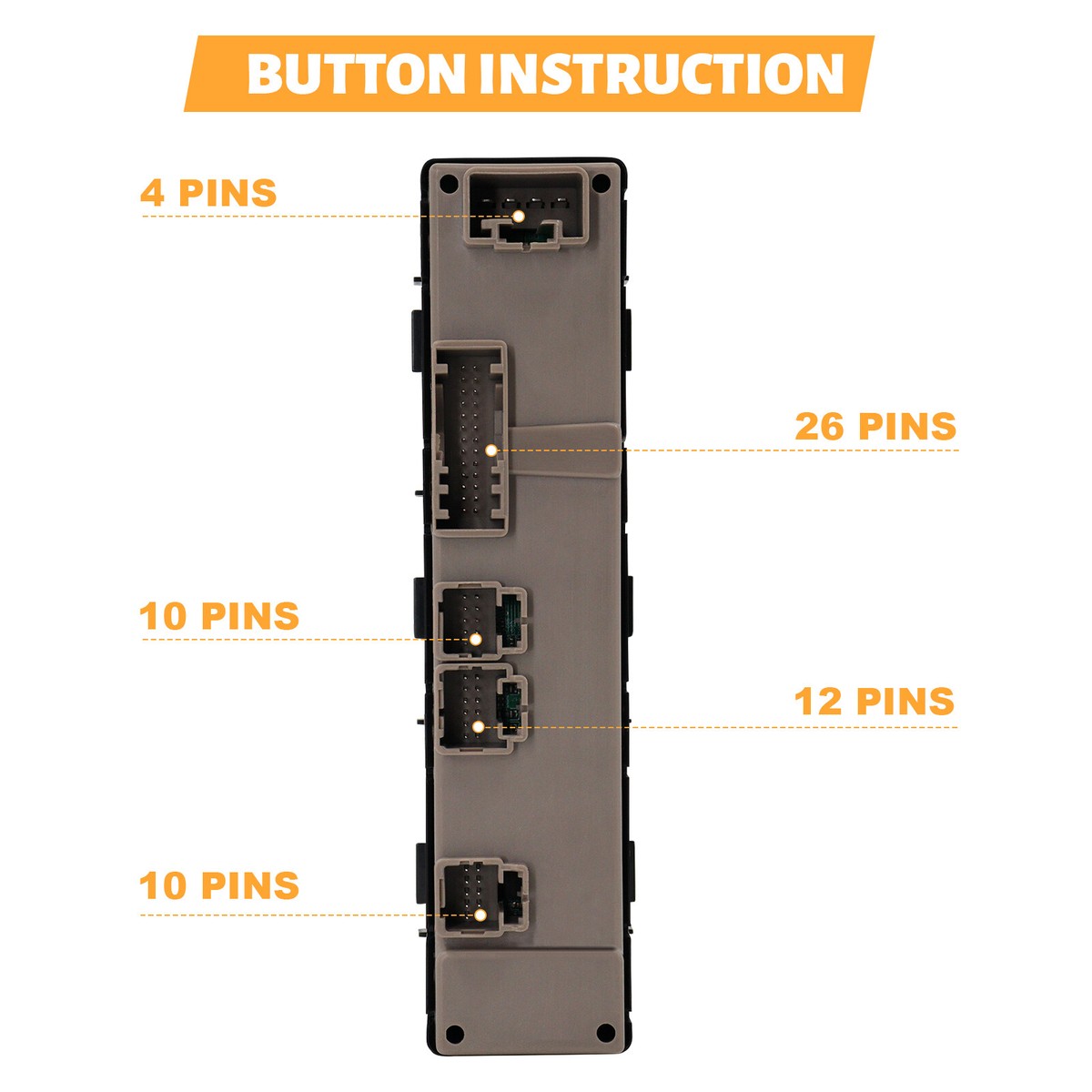 15883322 Front Left Master Power Window Switch Replacement