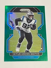 2021 Panini Prizm Football Green Prizm - Yetur Gross-Matos - Carolina Panthers