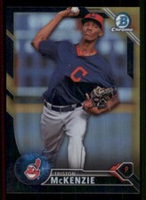 2016 Bowman Chrome Prospects Black and Gold Refractors #BCP249 Triston McKenzie