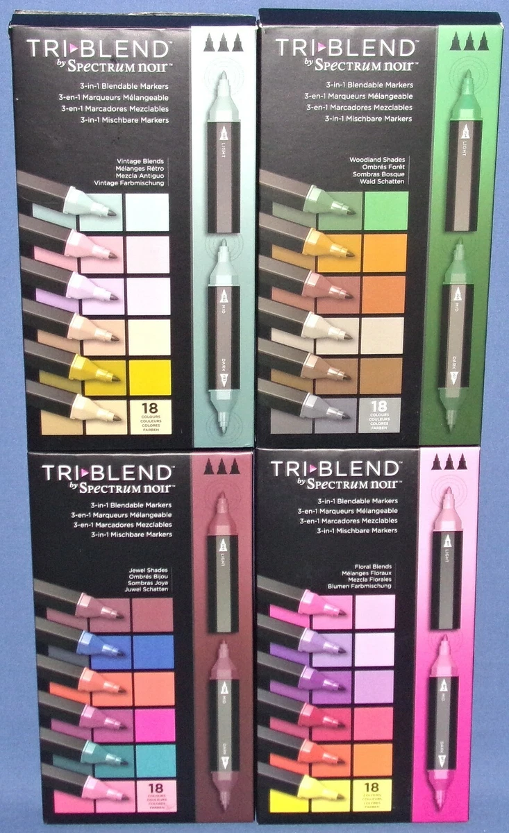 Spectrum noir Tri Blend Alcohol Based Markers 6 Pens Total 18 Colors New U  Pick