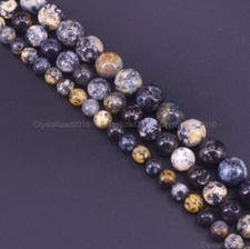 Natural Blue Ocean Jasper Gemstone Round Beads 6mm 8mm 10mm 12mm 14mm 15.5''