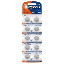 AG12 LR43 1.5V Alkaline Button Cell Watch Thermometer Batteries, 30 Count