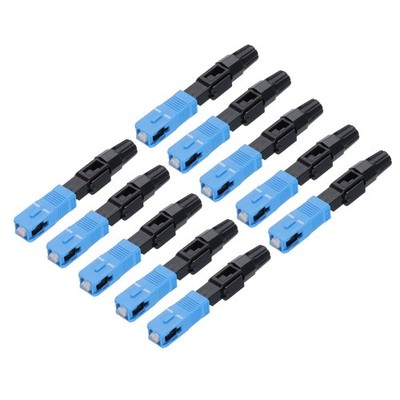 10PCS SC UPC Fiber Optic Quick Connector Embedded SM Fast Connectors Adapter