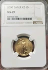 2000 American Gold Eagle $10 MS69 NGC 1/4oz