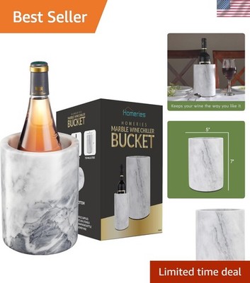 Marble Wine Chiller Bucket - Wine & Champagne Cooler for Parties, Dinner   Ke...