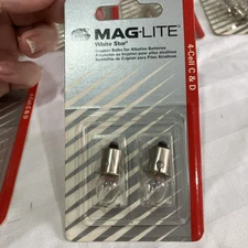 MAG-Lite White Star Krypton Bulbs For Alkaline Batteries 4 Cell C & D New