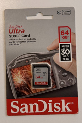 SanDisk Ultra SDXC Speicherkarte 64GB 30 MB/s Memory Card Class 10 NEU OVP