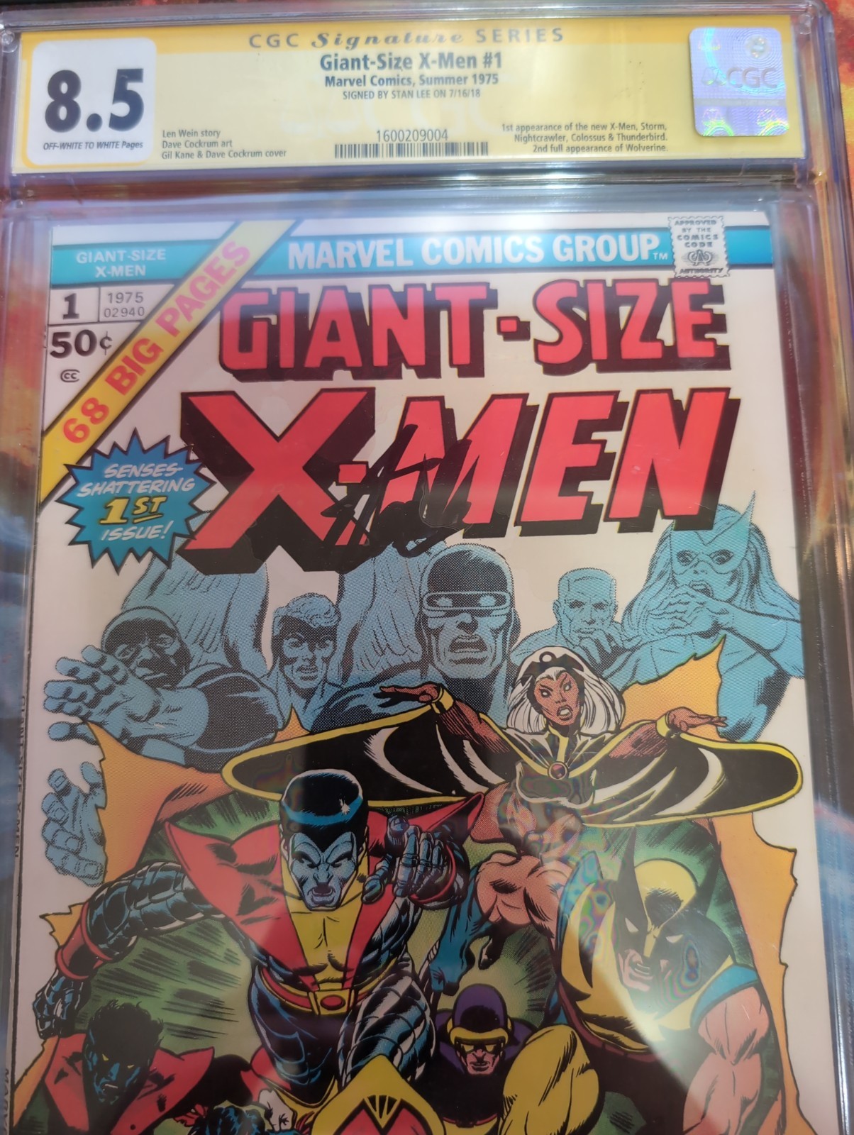 Giant-Size X-Men #1 CGC 8.5 Stan Lee Signature Series Marvel Comics