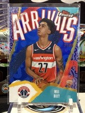 Topps 2025-26 Finest Arrivals Will Riley Rookie Blue Refractor /99 Wizards TZ