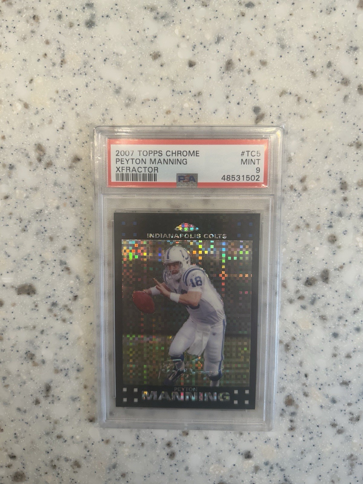 2007 Topps Chrome Peyton Manning Xfractor #TC5 PSA 9 Colts NFL