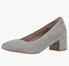 Vionic Olympia Natalie Slate Gray Suede Comfort Block Heel Pump Women  s 10