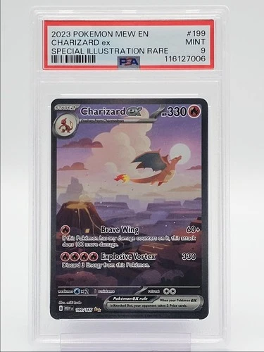 CHARIZARD EX 2023 POKEMON S & V 151 SPECIAL ILLUSTRATION RARE PSA 9 Q4444