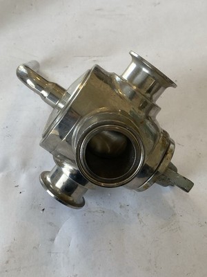 3 way stainless steel valve Tri Clamp 2 