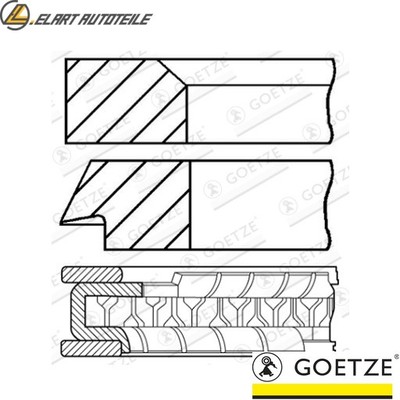 4x KOLBENRINGSATZ 08-154300-00 FÜR CITROËN H1BH1AHDZ/HAZ 1.1L 4cyl AX PEUGEOT