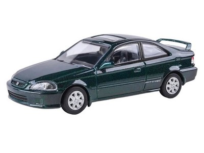 1999 HONDA CIVIC SI EM1 CLOVER GREEN 1/64 DIECAST MODEL CAR BY