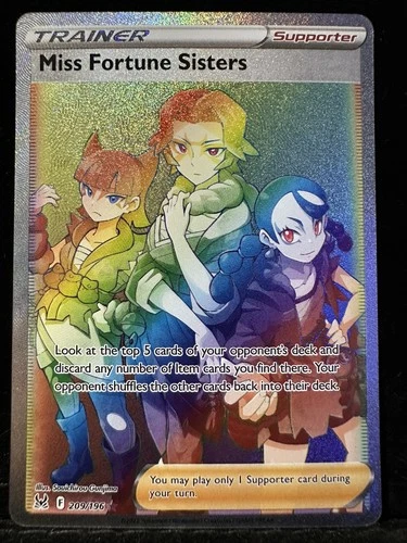 Miss Fortune Sisters (Secret) Secret Rare SWSH11: Lost Origin 209/196