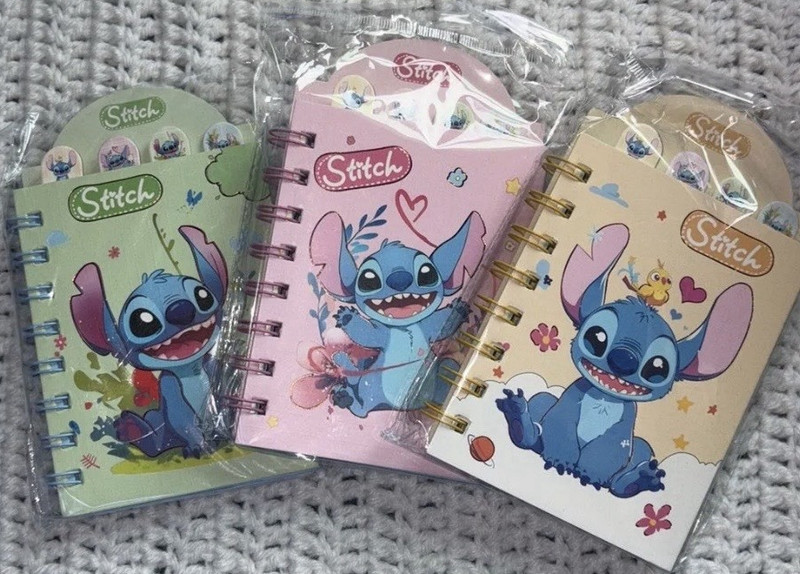 Stitch Spiral Notepads Set Lilo & Stitch Disney Merchandise 3 Designs