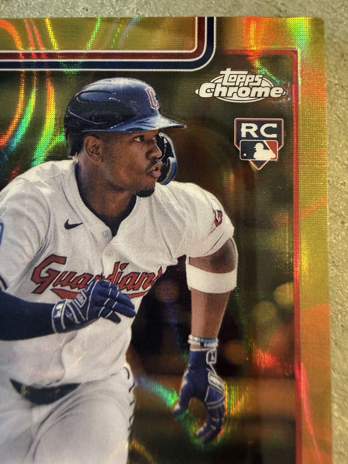 2025 Topps Chrome Update Angel Martínez Gold/Orange Lava Refractor AUTO RC/85 🔥 view 5