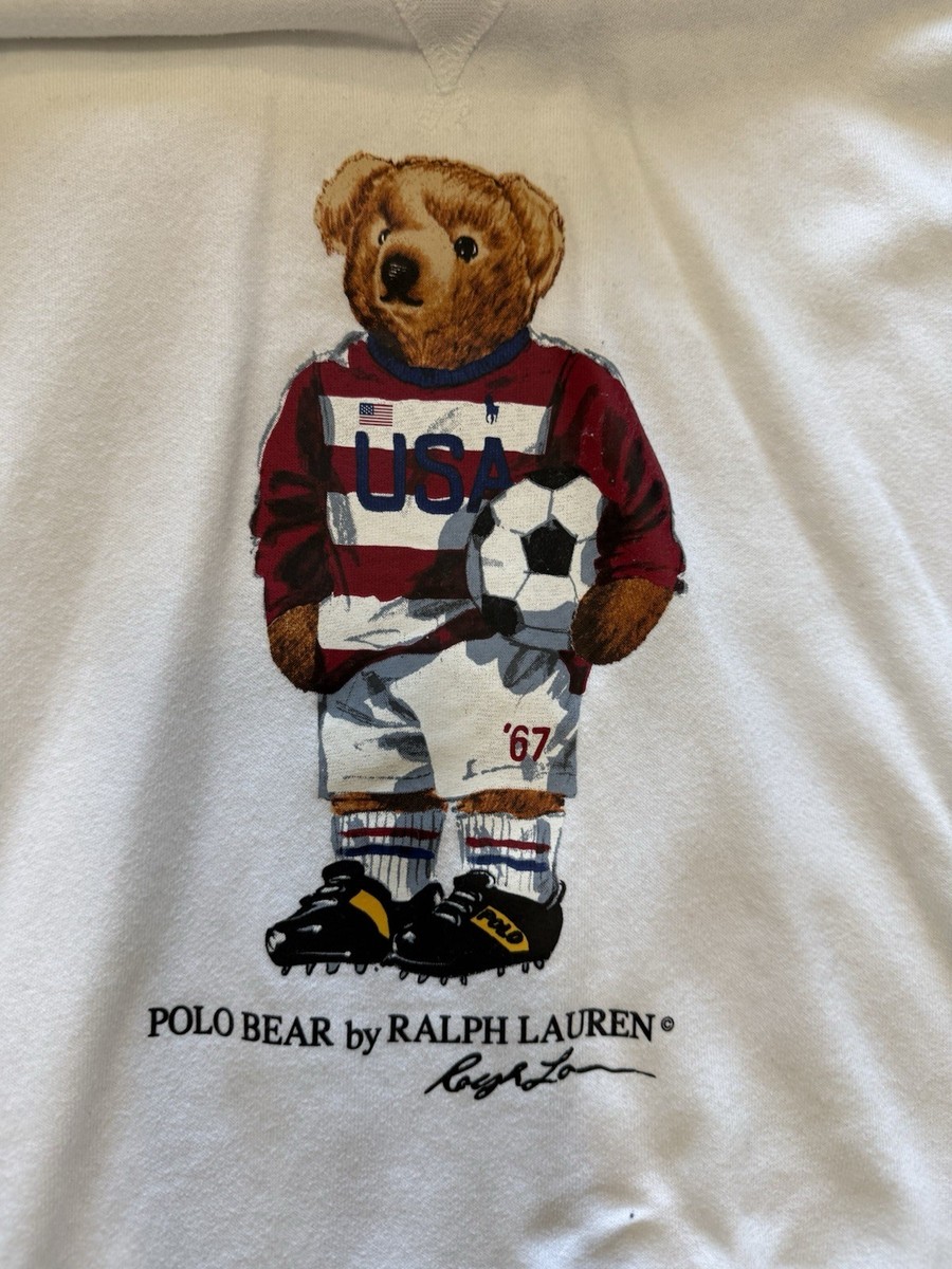 Ralph Lauren Polo Soccer Bear Hoodie Men's Size XXL | eBay