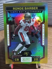 Ronde Barber 2023 Score Gold Zone #’d/50 #68 Tampa Bay Buccaneers HOF!!