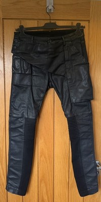 Rick Owens DRKSHDW FW18 Memphis Cut Jeans Black Wax Stretch Denim