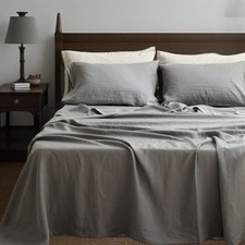 Simple Opulence Simpleopulence 100 Linen Sheets Full Size Set 4 Pcs Natural