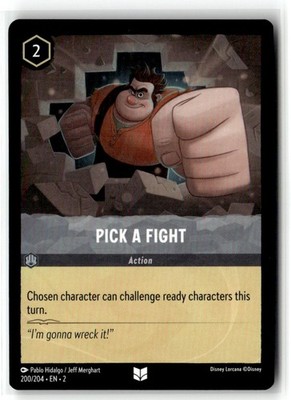 2024 LORCANA RISE OF THE FLOODBORNE PICK A FIGHT UNCOMMON #200