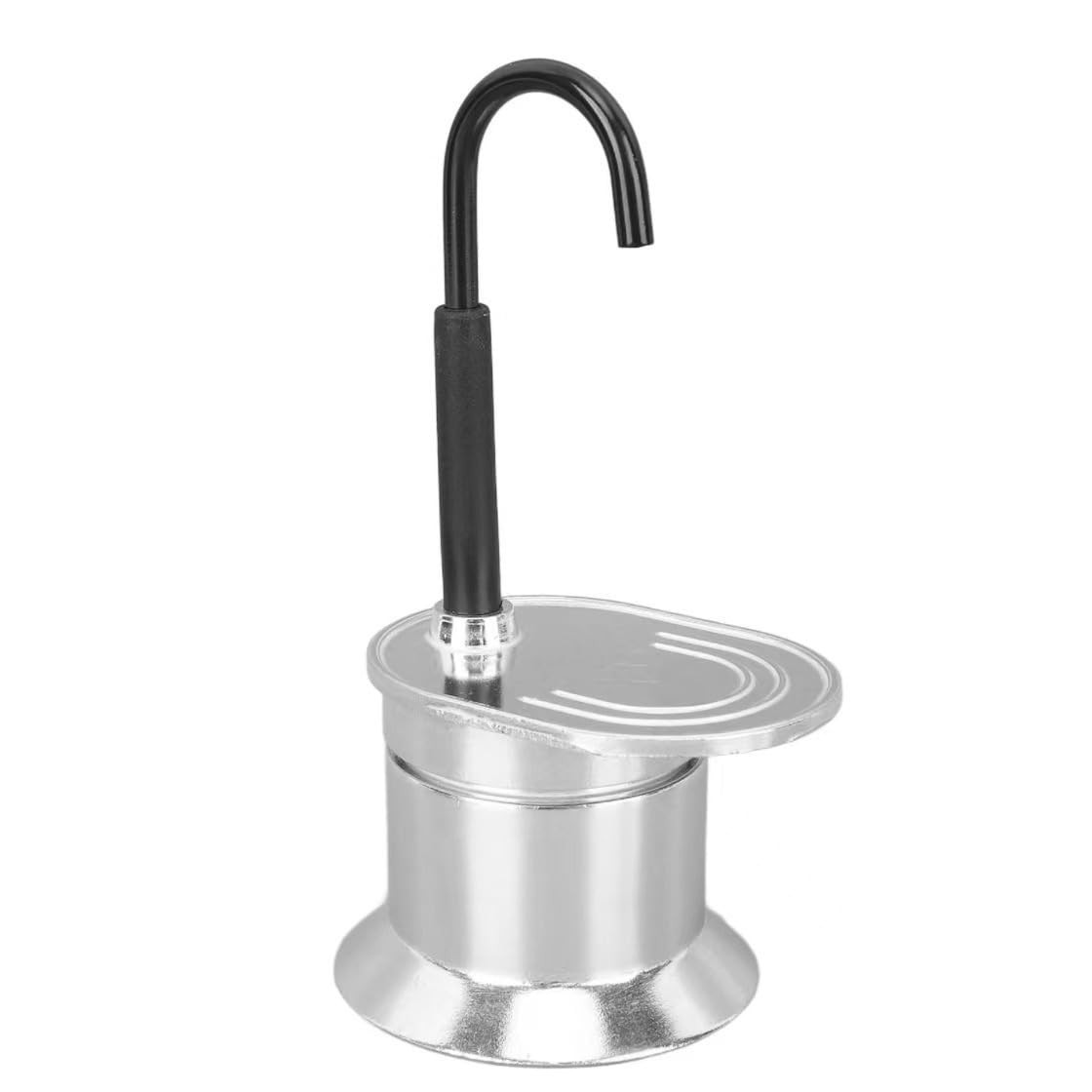 50ml Mini Aluminum Moka Pot - Single Tube Espresso Maker, 2.