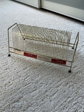 Vintage MCM Gold Wire LP Record Rack 38 Slot Vocalists Popular Classical