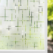 Frosted Window Privacy Film - Decorative Static Cling for Home  Office 45x157in