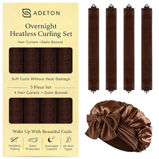 Heatless Curls Overnight, Velvet Heatless Hair Curler Set with Hook Closure 4