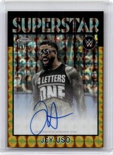 2026 Topps Chrome WWE #86T-JY Jey Uso 1986 Topps Autographs Gold Refractor #/50