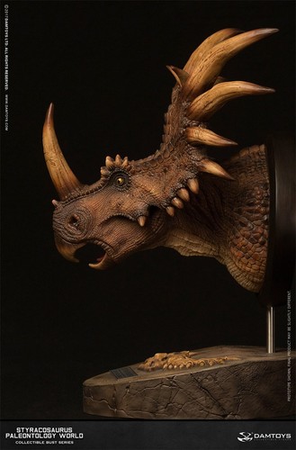 DAMTOYS Museum Collectible Styracosaurus Dinosaur Painted Statue New In Stock - Picture 7 of 7