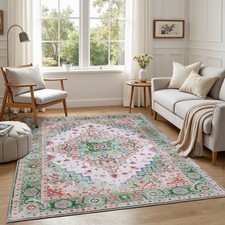 Luxury Area Rug Vintage Design Washable Rugs ...