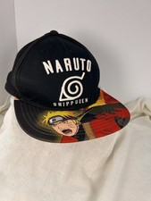 Naruto Shippuden Snapback Hat, hidden Leaf Logo, Anime Cap, Uzumaki Graphic Brim