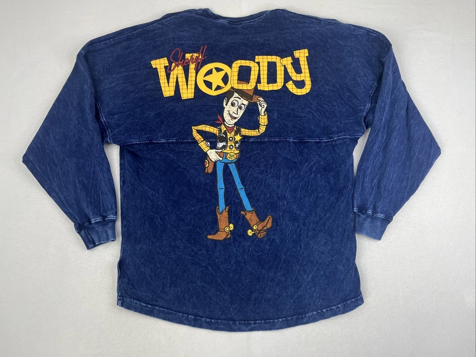 Camiseta Disney Parks Spirit Toy Story Sheriff Woody Denim Azul Unisex Talla XS Foto 2 de 4