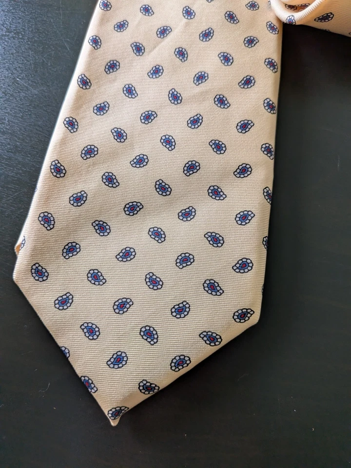 Chadwick By Wembley Yellow Paisley Print Tie Necktie 52" - Image 2 of 4