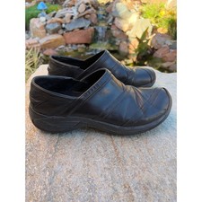 Merrell Encore Nova Black Leather Clogs Mules Shoes Womens 10 J66590