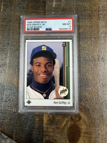 1989 Upper Deck - Star Rookie Ken Griffey Jr #1 (RC) PSA 8