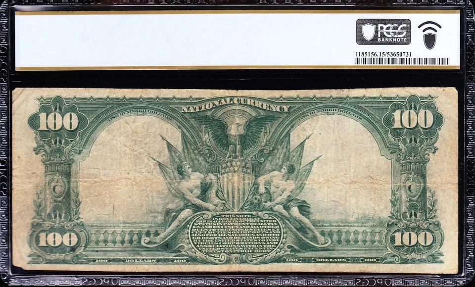 *RARE* Choice Fine+ 1902 $100 TUSCOLA, IL National Banknote! PCGS 15! FREE SHIP! - Image 3 of 3